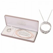 Necklace pr3:5,6 Double Mobius-Silver Plated-18 Inches Ch