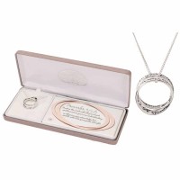 Necklace pr3:5,6 Double Mobius-Silver Plated-18 Inches Ch