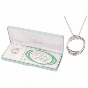 Necklace ps18:2 Double Mobius-Silver Plated-18 Inches Ch