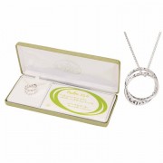 Necklace ps23:6 Double Mobius-Silver Plated-18 Inches Ch