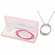 Necklace jer29:11 Double Mobius-Silver Plated-18 Inches Ch