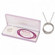 Necklace is40:31 Double Mobius-Silver Plated-18 Inches Ch