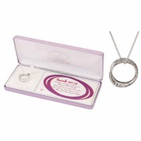 Necklace is40:31 Double Mobius-Silver Plated-18 Inches Ch