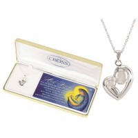 Necklace hail Mary Mother/child Silver Plated 18 Inches Ch