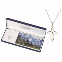 Necklace mustard Sd Petal Cross Silver Plated 18 Inches Ch