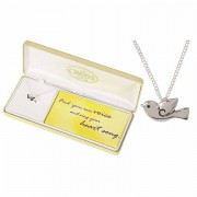 Necklace Bird 3/8 Silver Plated 18 Ch