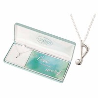 Necklace Music Note 11/16 Silver Plated 18 Ch
