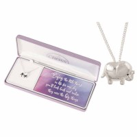 Necklace Elephant 9/16 Silver Plated 18 Ch