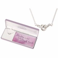 Necklace Knot 5/8 Silver Plated 18 Ch