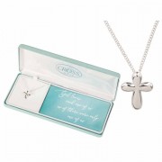 Necklace Cross 5/8 Silver Plated 18 Ch