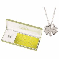 Necklace 4leaf Clover 5/8 Silver Plated 18 Ch