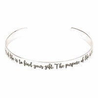 Bracelet Meaning Of Life Cuff Silver Plated Bracelet Meaning Of Life Cuff Silver Plated