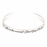Bracelet Do What You Love Cuff Silver Plated
