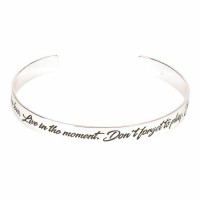 Bracelet Do What You Love Cuff Silver Plated