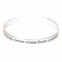 Bracelet Great Things Never Cuff Silver Plated Bracelet Great Things Never Cuff Silver Plated