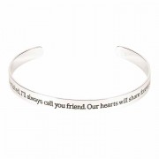 Bracelet You ..will Be Cherish Cuff Silver Plated