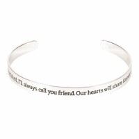 Bracelet You ..will Be Cherish Cuff Silver Plated