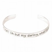 Bracelet What If I Fall Cuff Silver Plated