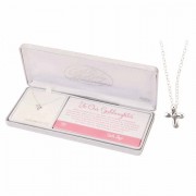 Necklace to Our Goddaughter Petal Cross Ss-13 Inches