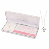 Necklace to Our Goddaughter Petal Cross Ss-13 Inches