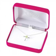 Necklace Silver Plated Aug. Birthday Cross-18 Inches Ch