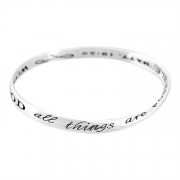 2pk -Bracelet Silver Plated Matt19:26 Mobius Bangle - (Pack of 2) 2pk -Bracelet Silver Plated Matt19:26 Mobius Bangle - (Pack of 2)