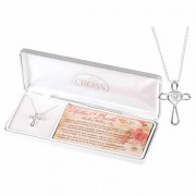 Necklace Mother Of Bride Heart/cz Silver Plated 18 Inches Chain