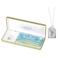 Necklace Priceles/jesus Tag Silver Plated 11/16 20 Inches