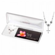 Necklace Is 40:31 Daisy/hrt/Cross Silver Plated 18 Ch
