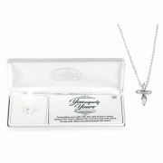 Necklace Mini Petal Cross Yy Silver Plated 16 Chain