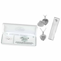 Necklace Heart/Cross Locket Yy Silver Plated .375 16 Inches Ch Necklace Heart/Cross Locket Yy Silver Plated .375 16 Inches Ch