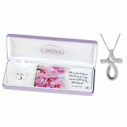 Necklace Mobius Cross Mom Pr 31:28 Silver Plated 18 Inches