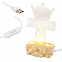 2pk -Light Up Crown Him Acry/Resin 2 1/4 Inches X4 3/8 - Nite light - (Pack of 2)