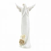 Angel W/sand Creme Flowers Porcln 6 - Figurine - (Pack of 2)