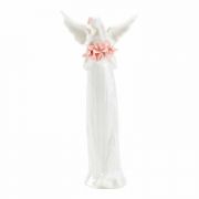 Angel W/Pink Bouquet Porcln 6 - Figurine - (Pack of 2)