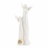 Angels Two W/sand Creme Flowers 11.5 - Figurine