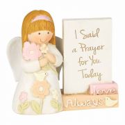 Angel Flower I Said A Prayer Resin 2.5 Inches - Figurine - (Pack of 3)