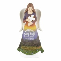 3pk -Angel May God Fill Your Heart Resin 4 Inches - (Pack of 3)