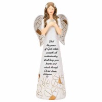 2pk -Angel Cross Peace Of God Phil.4:7 Resin 6 Inches - Figurine - (Pack of 2)