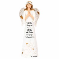 2pk -Angel Pray Lord Bless Num.6:24-25 Resin 6 Inches - Figurine - (Pack of 2) 2pk -Angel Pray Lord Bless Num.6:24-25 Resin 6 Inches - Figurine - (Pack of 2)