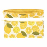 Beauty Bag-easy Peasy Lemon-canvas 9 X 4