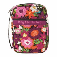 Bible Cover Delight In The Lord Quilted Cotton