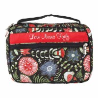 Bible Cover Love Never Fails Quilted Cotton Lp