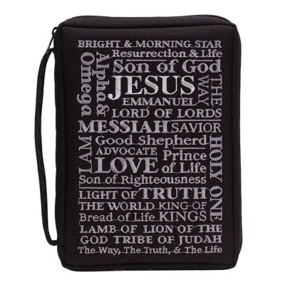 Ex Large Names of Jesus Black Christian Book Covers - 603799034708 - BCK-303