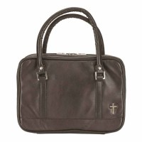 Bible Cover Purse Brown Leather Lg