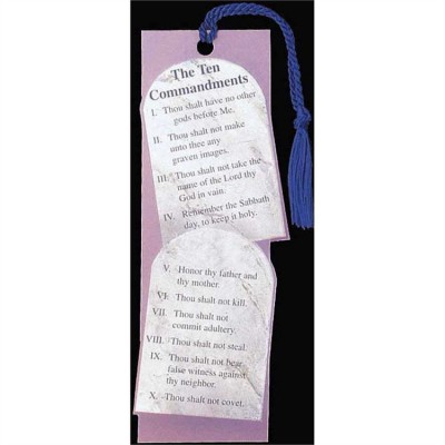 Bookmark 10 Commandments Tassel Pack of 12 - 603799160254 - BKM-1007
