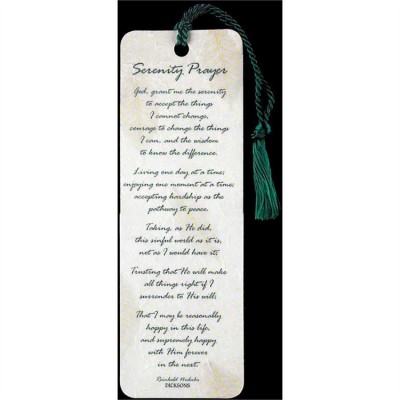 Bookmark Green Tassel Serenity Prayer (Pack of 12) - 603799138956 - BKM-1292 Bookmark Green Tassel Serenity Prayer (Pack of 12) - 603799138956 - BKM-1292