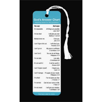 Bookmark Tassel God Answers Chart Pack of 12 - 603799346634 - BKM-1591 Bookmark Tassel God Answers Chart Pack of 12 - 603799346634 - BKM-1591