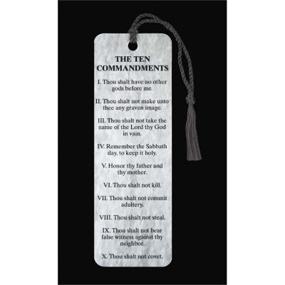 Bookmark Tassel Ten Commandments Pack of 12 - 603799346733 - BKM-1601