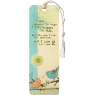 Bookmark Tassel His Eye Is On Sparrow Pack of 12 - 603799422451 - BKM-1701